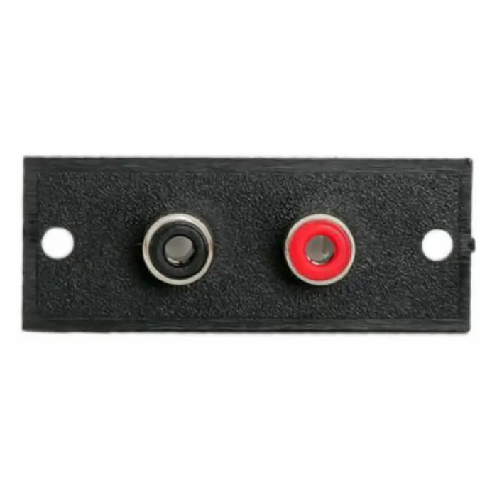 Conectica - Terminal RCA x2 prize incorporabil 50x20mm roșu/negru M`N`C 05079