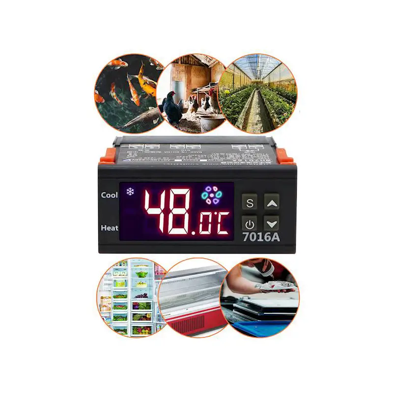 Termostat digital 230V 30A control precis temperatură, LCD, incalzire/racire, HW7016A, ideal pentru aplicații industriale [4]