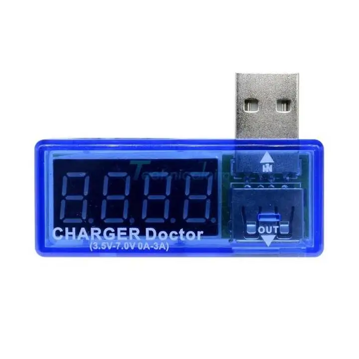 Tester USB Ampermetru 0A-3A / Voltmetru 3.5V-7V albastru - IoElectronice.ro [2]