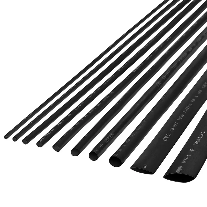 Scule mentenanta - Tub termocontractabil negru CB-HFT 4.5/2.25mm 1m flexibil fără halogeni, rezistent la flacără, brand OEM