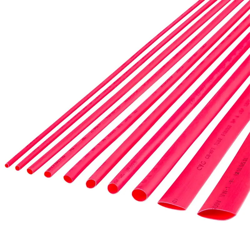 Tub Termocontractabil Roșu CB-HFT 2/1mm, Rezistent la Flacără, Fără Halogeni, 1m, Ideal pentru Electronice și Electricitate [1]