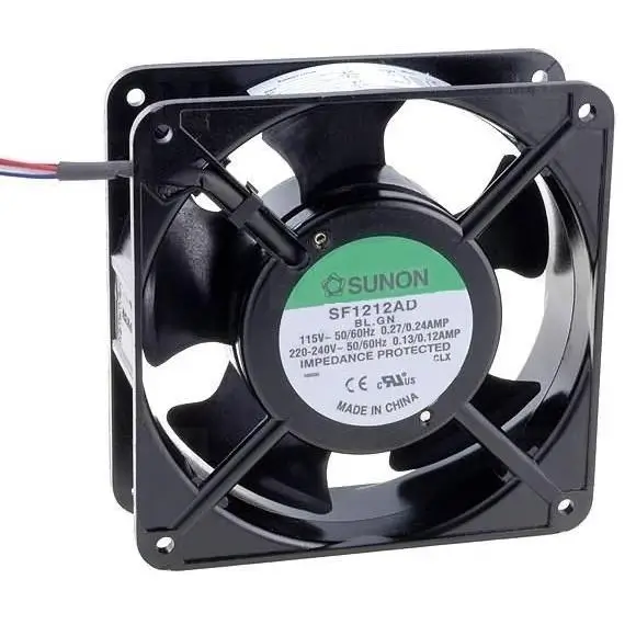 Ventilatoare PC - Ventilator AC axial Sunon SF1212AD 115/230VAC 120x120x38mm 195m3/h, putere 19W, pentru răcire eficientă.