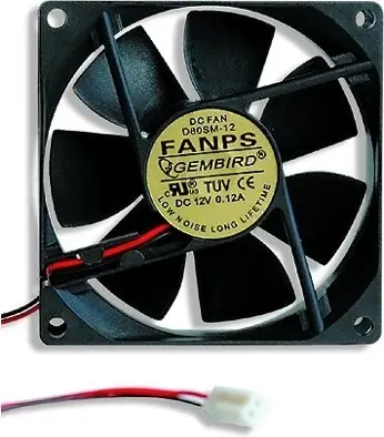 Ventilatoare PC - Ventilator GEMBIRD FANPS pentru sursa PC 80mm 12V 0.12A 2000rpm - IoElectronice.ro