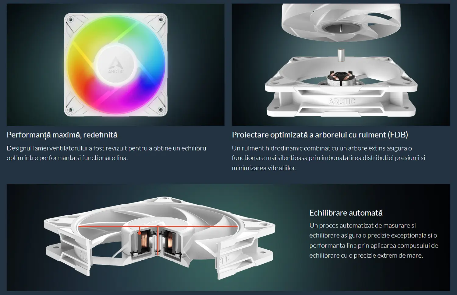 Ventilator P12 Pro A-RGB 120x120x25mm PWM 600-3000rpm 4-pin alb ARCTIC ACFAN00311A [3]