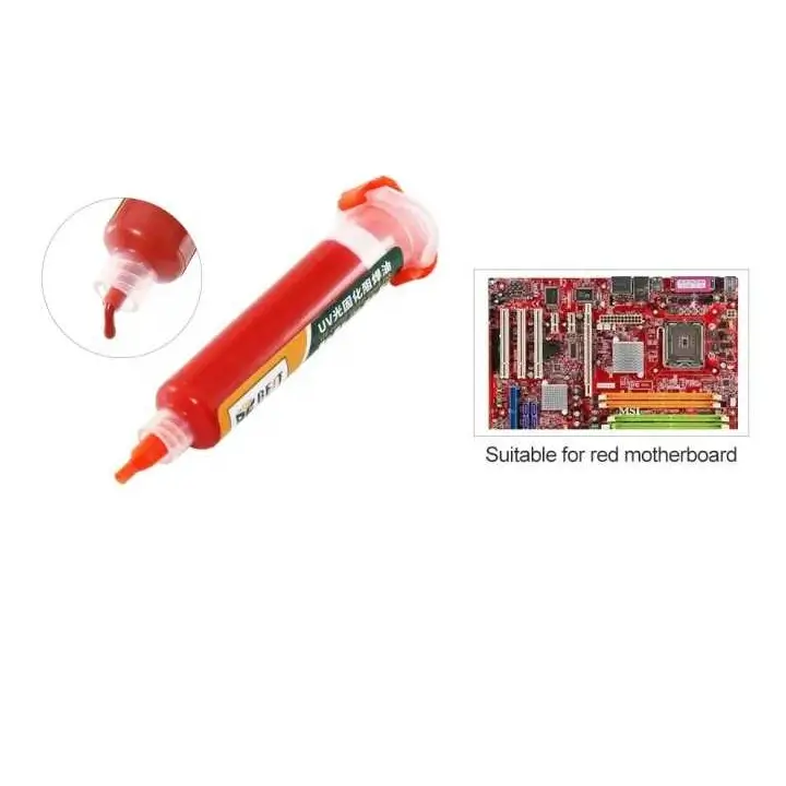 Solutii decapante - Vopsea rosie /masca protectie lipire PCB fotosensibila UV 10ml BST-UVH900-RD - IoElectronice.ro