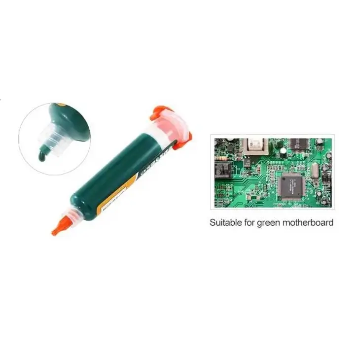 Solutii decapante - Vopsea verde /masca protectie lipire PCB fotosensibila UV 10ml BST-UVH900-GR - IoElectronice.ro