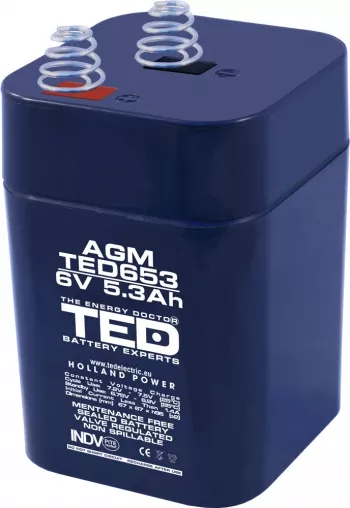 Acumulator AGM VRLA 6V 5.3Ah – Compatibil cu Multe Echipamente, Dimensiuni 67x67x97mm [1]