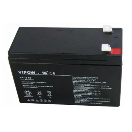 Acumulator gel plumb 12V 7.5Ah Vipow – Durabil, Siguranță și Performanță Înaltă [1]