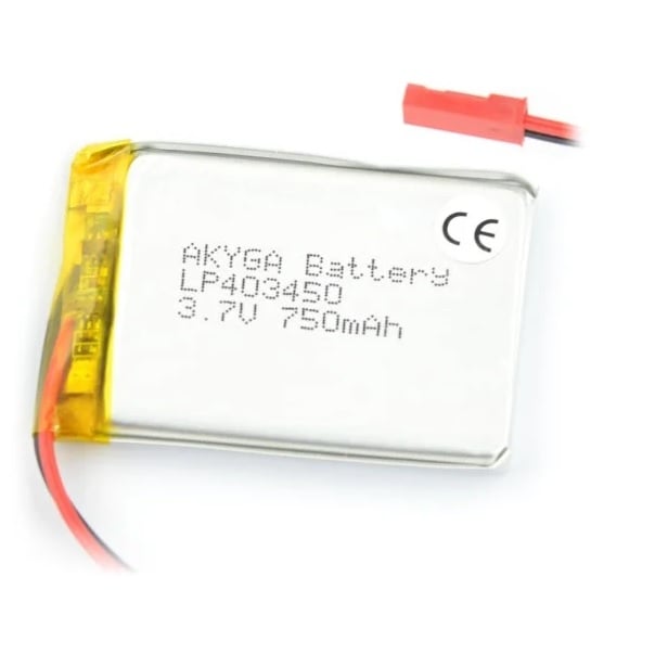 Acumulator Lithium Polymer 750mAh 1S 3.7V cu conector JST-BEC – Compact și Puternic pentru Hobby și Drone [1]