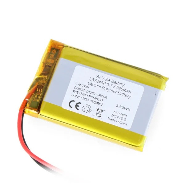 Acumulator Lithium Polymer 06036 980mAh 1S 3.7V fir conector JST-BEC 50x34x6mm – IoElectronice.ro [1]