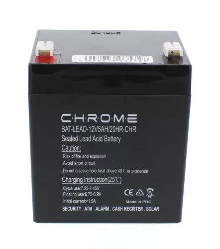 Acumulator plumb acid Chrome 12V 5AH, dimensiuni 90x70x101mm – Baterie de încredere pentru aplicații diverse [1]