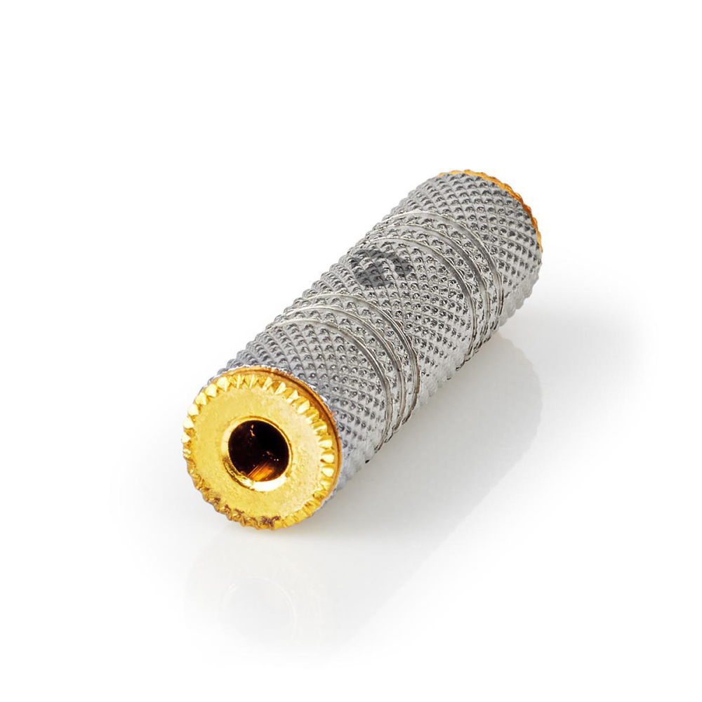 Adaptor audio stereo 3.5mm mamă - Aurit, metalic, profesional, Nedis, calitate superioară [1]