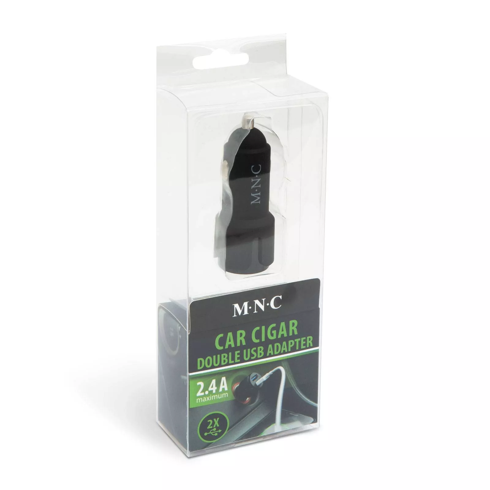 Adaptor brichetă 2x USB 2.4A negru M'N'C, 24 luni garanție, compatibil cu toate dispozitivele USB [3]