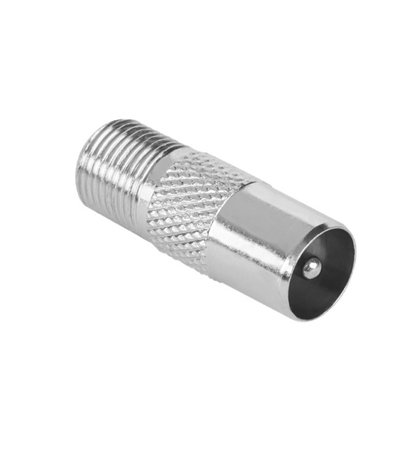 Adaptor Coaxial Metal Tata la F Mama, 9.5mm, Conector TV, Durabil și Ușor de Utilizat [1]
