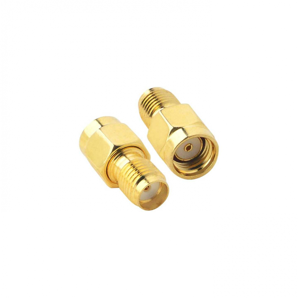 Adaptor Convertor Antenă WiFi RF Coaxial SMA Mama la RP-SMA Tata 50Ω, Cupru Placat cu Aur [3]