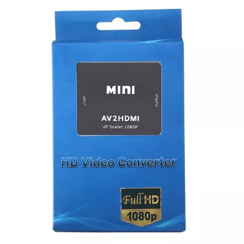 Adaptor convertor AV 3x RCA la HDMI – Convertor semnal digital, cablu mini USB, negru [3]