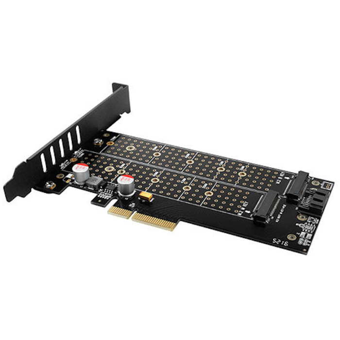 Adaptor Intern PCIe 3.0 x4 pentru Dual M.2 SSD NVMe + SATA cu Răcire Activă și Cooler Inclus [3]