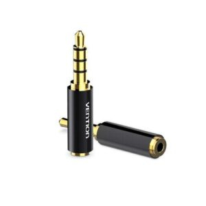Adaptor Jack 2.5mm mama la 3.5mm tata, aurit, metal, compatibil audio, VENTION BFBB0-DE [2]
