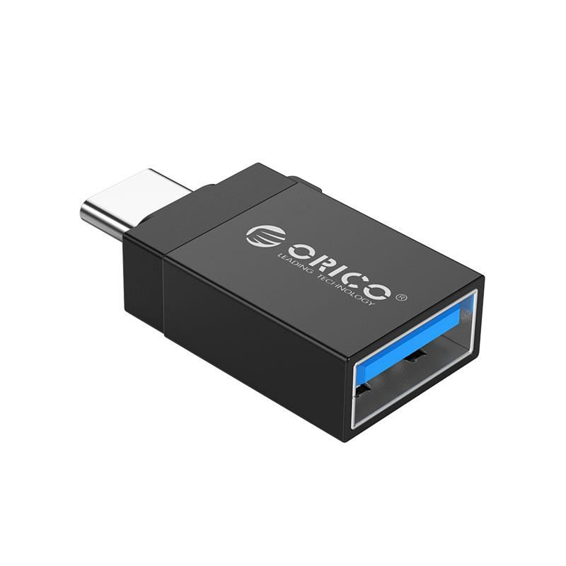 Adaptor OTG USB 3.0 Type C tata - USB A mama negru Orico CBT-UT01-BK – IoElectronice.ro [1]