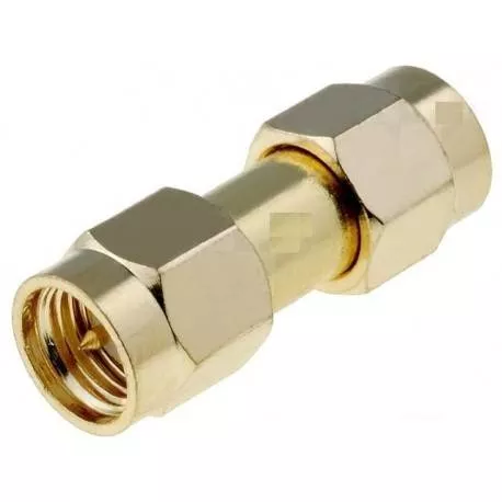 Adaptor SMA tata din ambele părți drept placat cu aur [2]