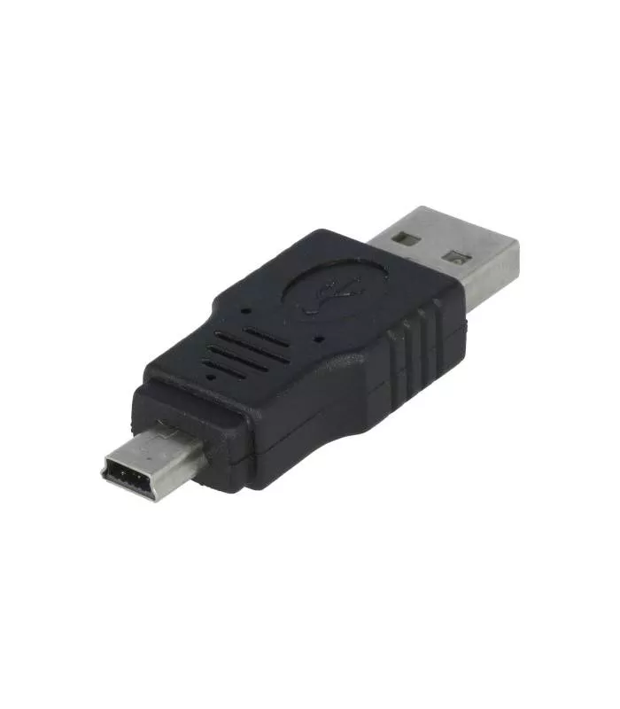 Adaptor USB 2.0 USB A tata - mufă tata USB B mini nichelat VCOM CA412-PB – IoElectronice.ro [3]