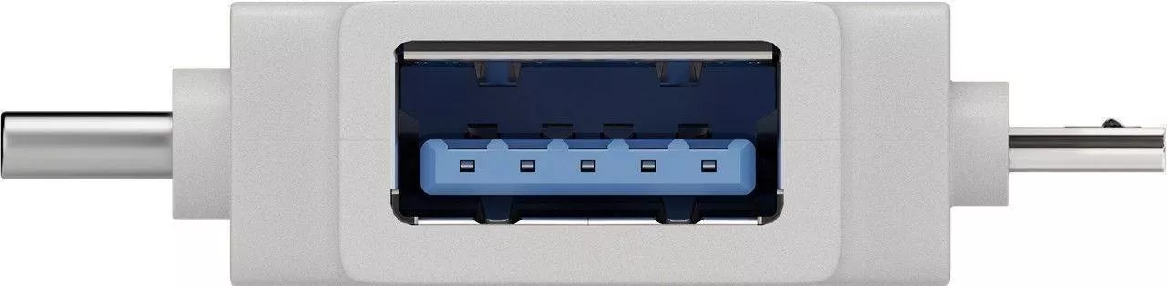 Adaptor USB 3.0 A mamă la tată micro USB + USB Type C tată alb Goobay – IoElectronice.ro [2]