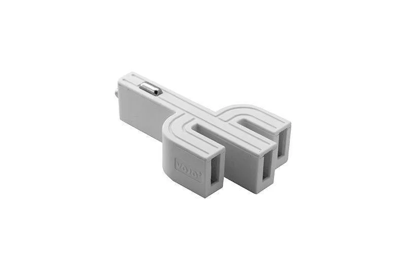 Adaptor USB My-Cactus 3A Alb pentru mașină, 3 mufe iluminat, încărcare rapidă 12V [1]