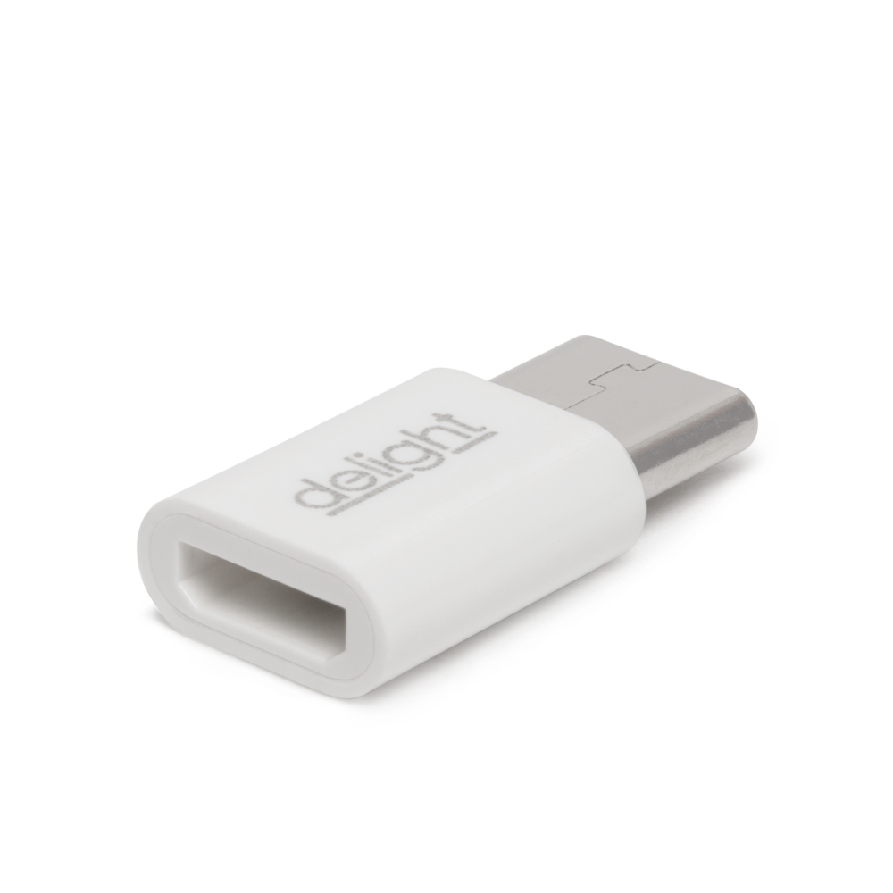Adaptor USB Type C tata la Micro USB mama alb delight – IoElectronice.ro [1]