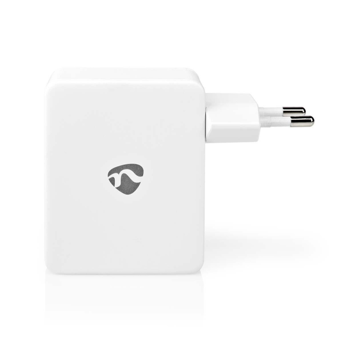 Alimentator NEDIS 220V, 24W, 2x2.4A, 2x1A, 4xUSB, alb, Euro CEE 7/16, tensiune 230V AC, ieșire 5V USB. [3]