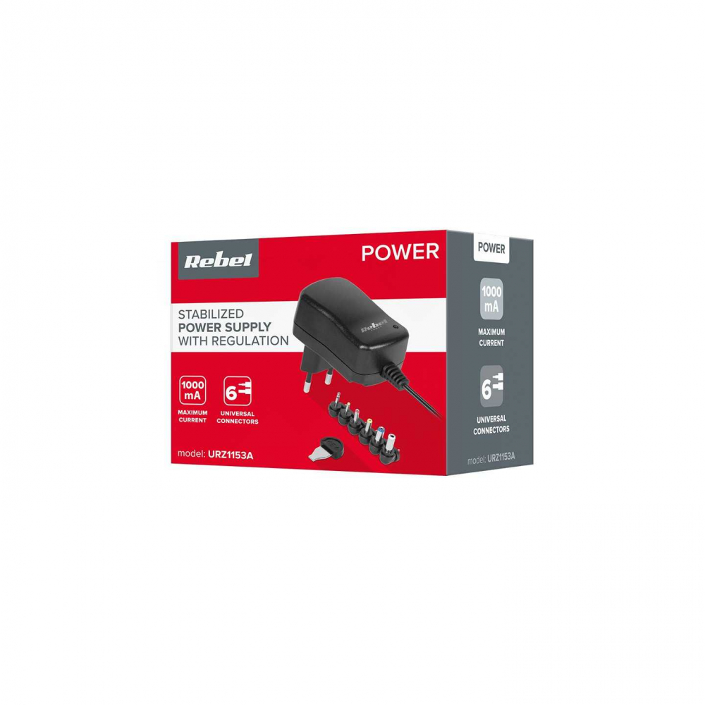 Alimentator universal 3-12V stabilizat, 1000mAh, prize multiple, cablu 1m, compatibil cu diverse dispozitive [4]