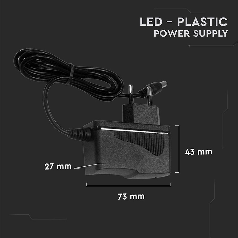 Alimentator bandă LED plastic 18W 12V DC 1.5A IP44 V-TAC – IoElectronice.ro [4]