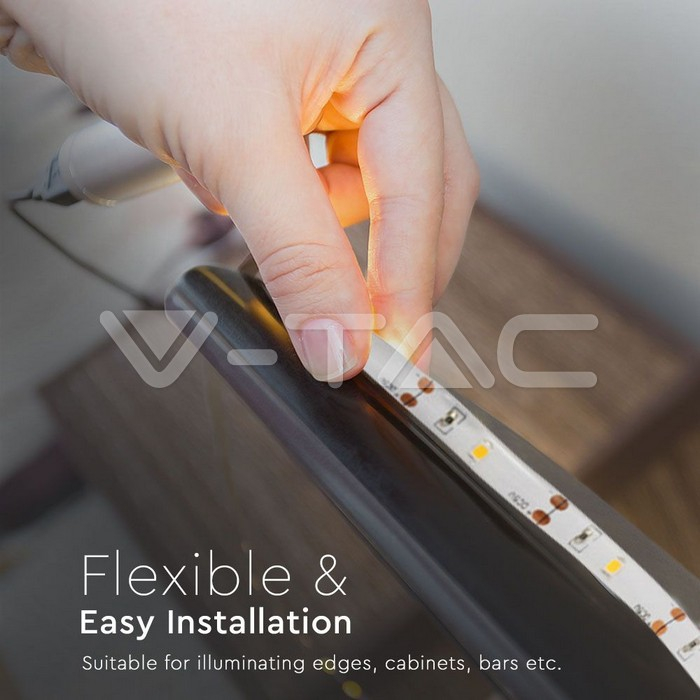 Banda LED 2835 2.4W 1m 2700K cu senzor de mișcare și alimentare baterii 4x AAA V-TAC – IoElectronice.ro [5]