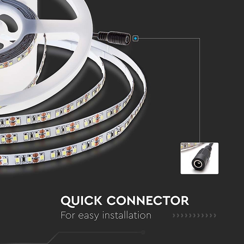 Banda LED SM2835 24V 12W/m 1680lm IP20 – Iluminare Neutru, Eficiență Ridicată, 5M V-tac SKU-212597 [7]