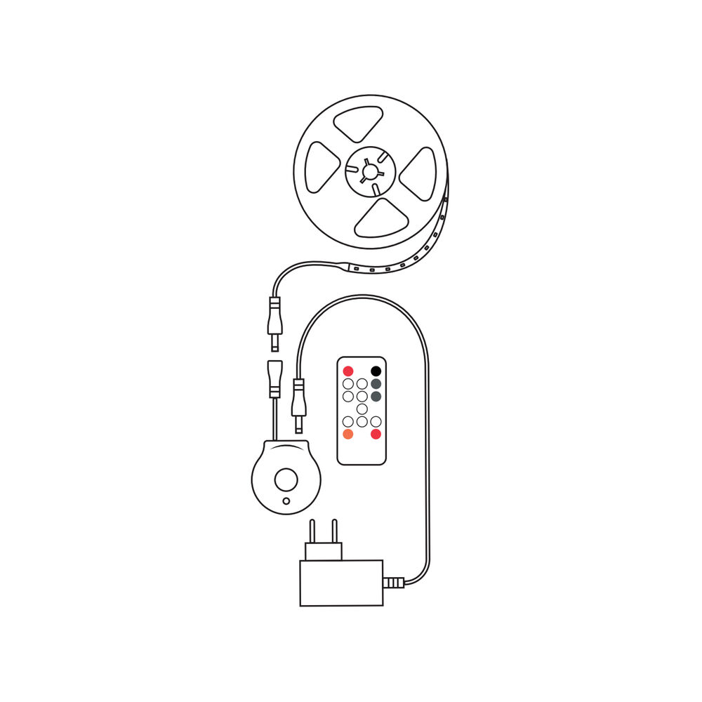 Banda LED Smart Modee 12W senzor de mișcare cu telecomandă 2700K 800lm IP20 3m MSL-LS12W3M2700KS-R [2]
