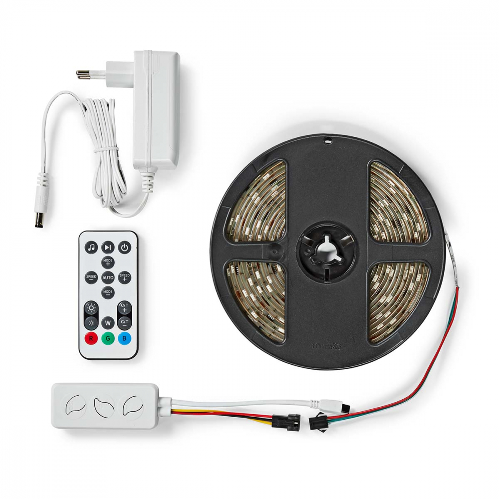 Banda LED Smart Wi-Fi RGB 700lm 5m IP65 Nedis – Iluminare Inteligentă, Multicolor, Control Vocal și Automatizări [2]