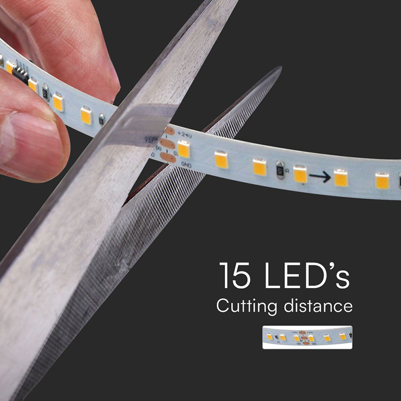 Banda LED SMD2835 10W/m 24V IP20 Alb Rece 6500K, 10m, Eficiență Ridicată, Iluminare Uniformă, V-tac SKU-23609 [4]