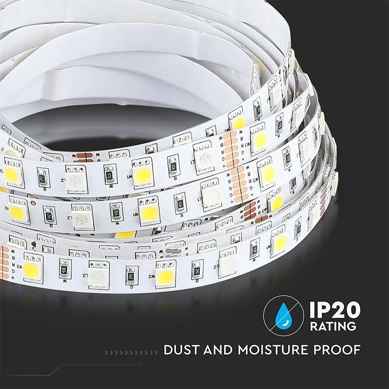 Banda LED RGB SMD5050 60LED/m Alb Rece 6500K, 12V, IP20, 5m – Iluminare versatilă și eficientă pentru interior [6]