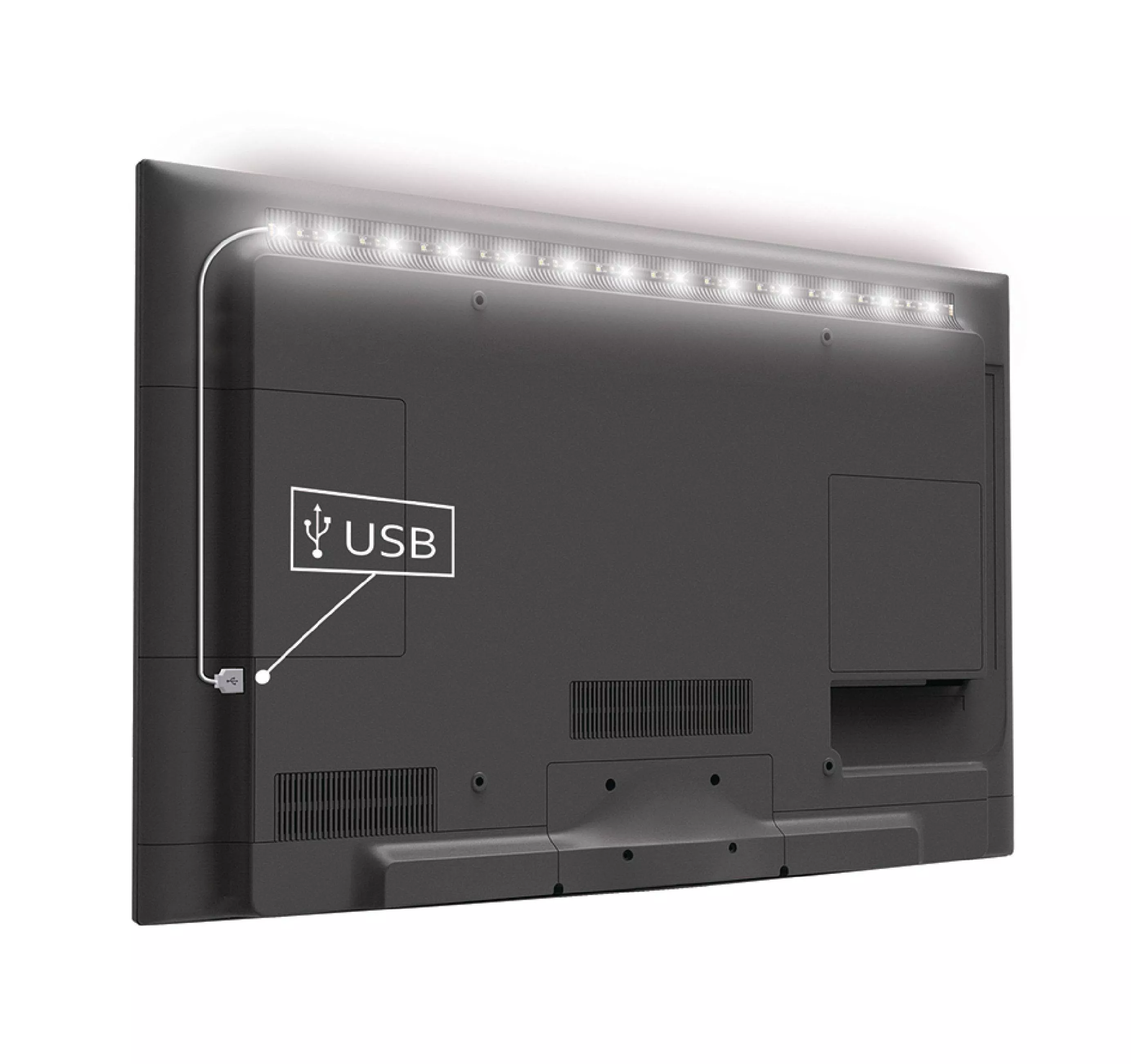 Banda LED USB pentru televizor 90cm 88lm 6500K lumina rece Konig – IoElectronice.ro [2]