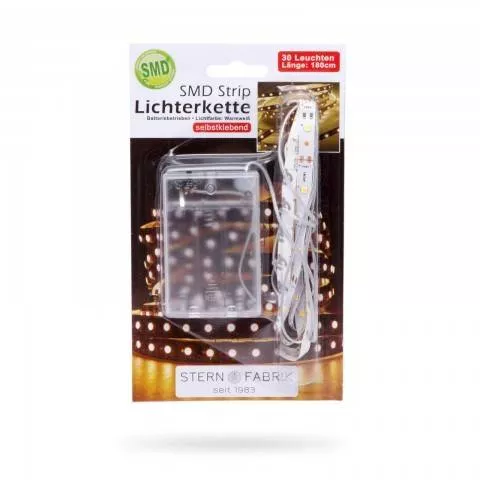 Banda LED Alb Cald 1m cu Baterie și Cablu 0.8m – Iluminare Autonomă pentru Decor și Locații Fără Energie [3]