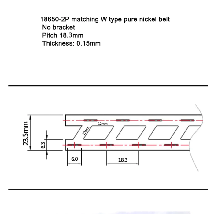 Banda nichelată 0.15mm x 18.5mm x 23mm 1m OEM pentru acumulator 18650 [5]