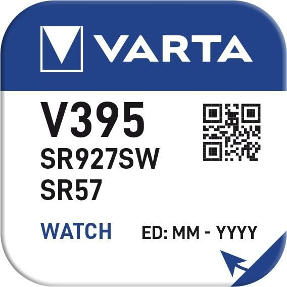 Baterie Varta V395 V395V 1.55V, 42mAh, Oxid de Argint, Diametru 9.5mm, Înălțime 2.7mm, Greutate 0.75g [2]