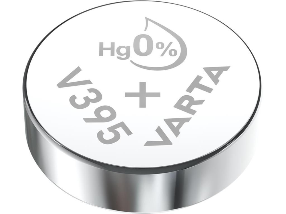 Baterie Varta V395 V395V 1.55V, 42mAh, Oxid de Argint, Diametru 9.5mm, Înălțime 2.7mm, Greutate 0.75g [1]