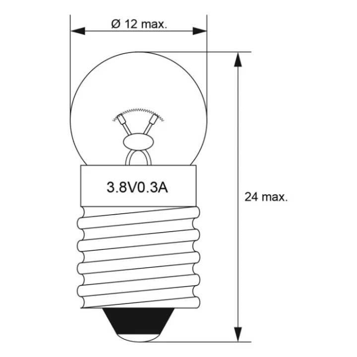 Bec E10 12V 0.1A incandescent Goobay L-3624-IND pentru iluminat decorativ [2]