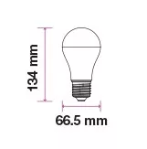 Bec LED A65 E27 15W 1250lm 3000K alb cald cip SAMSUNG V-TAC - IoElectronice.ro [2]