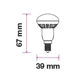 Bec LED E14 3W R39, Alb Cald 2700K, Economie de Energie, Durată Lungă, V-TAC [2]