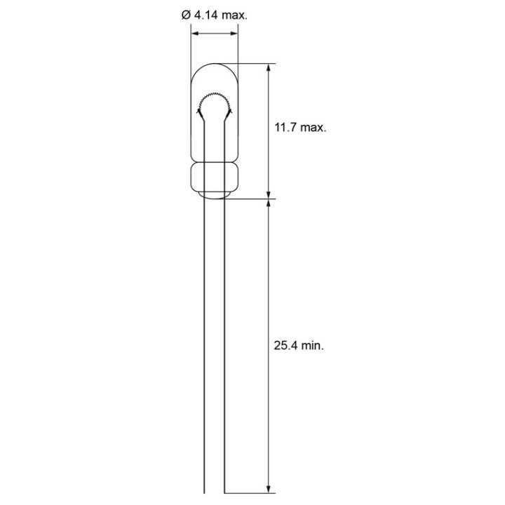 Bec miniatural 6VDC 40mA T1 1/4 4.2mm x 11.7mm Goobay 9341 – IoElectronice.ro [2]