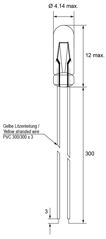 Bec T1¼ Subminiatura 14V 80mA 1.1W Alb Cald cu Fir 30cm – Ideal pentru Electronică și Bricolaj [2]