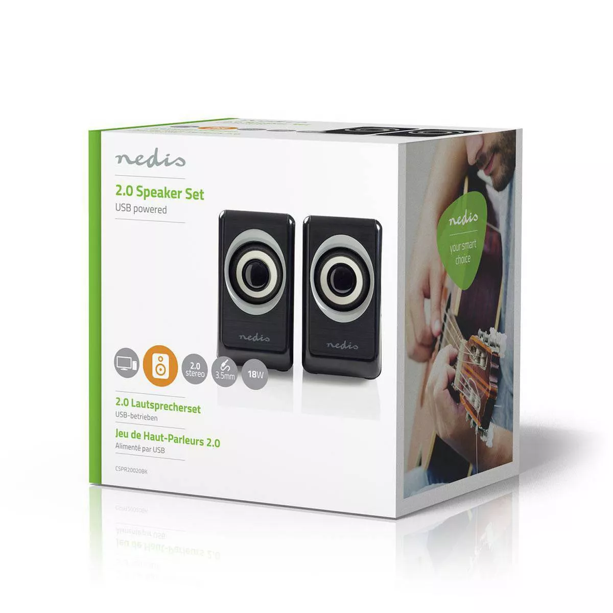 Boxe PC 2.0 18W USB & Stereo 3.5mm – Sunet Puternic și Clar în Culoare Neagră [4]