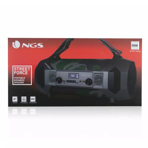 Boxa portabilă NGS Street Force Bluetooth 150W, design urban, sunet puternic, autonomie 4+ ore, ideală pentru exterior [4]