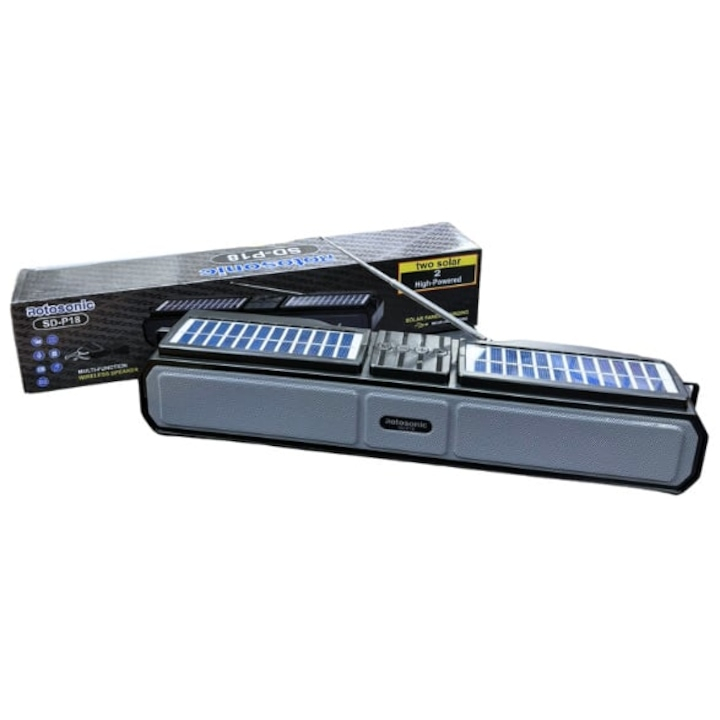 Boxă portabilă Bluetooth USB FM Micro SD P18 Solara [2]